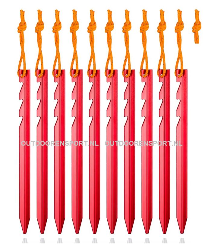 Lichtgewicht Y Haring 18cm Rood Met Kartel 10 stuks 13 gram