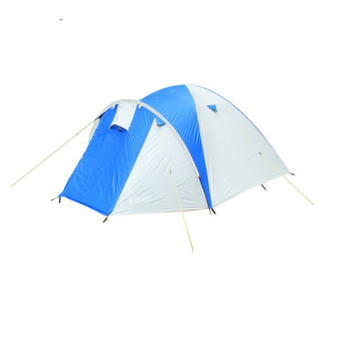 Tambu Acamp 4 persoons koepeltent crème/blauw